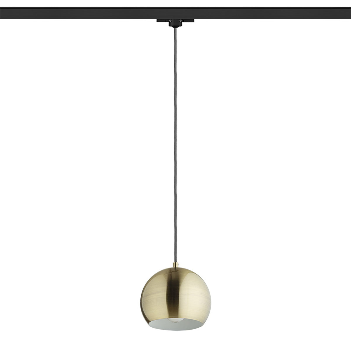 RENDL 3-circuit track system AGNETA for 3-circuit tracks pendant  brushed brass 230V LED E27 11W R13976 2
