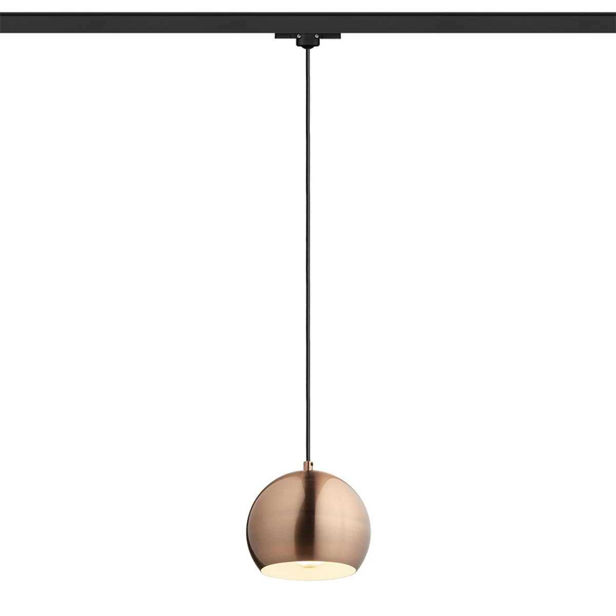 RENDL 3-circuit track system AGNETA for 3-circuit tracks pendant  brushed copper 230V LED E27 11W R13977 1