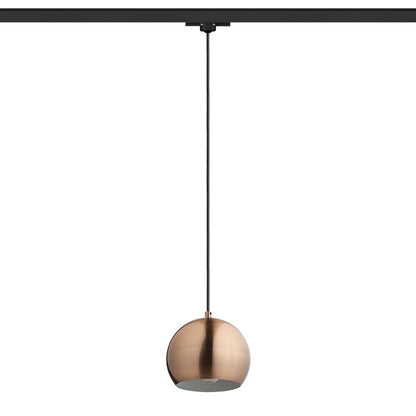 RENDL 3-circuit track system AGNETA for 3-circuit tracks pendant  brushed copper 230V LED E27 11W R13977 2