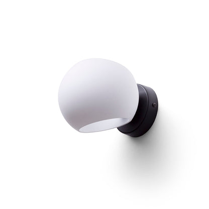 RENDL wall lamp SOLARIS surface mounted frosted glass/black 230V LED E14 7W R13995 1