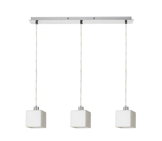 RENDL pendant lamp DADOS III 60 pendant  opal-colored glass/chrome 230V LED E27 3x11W R14020 1