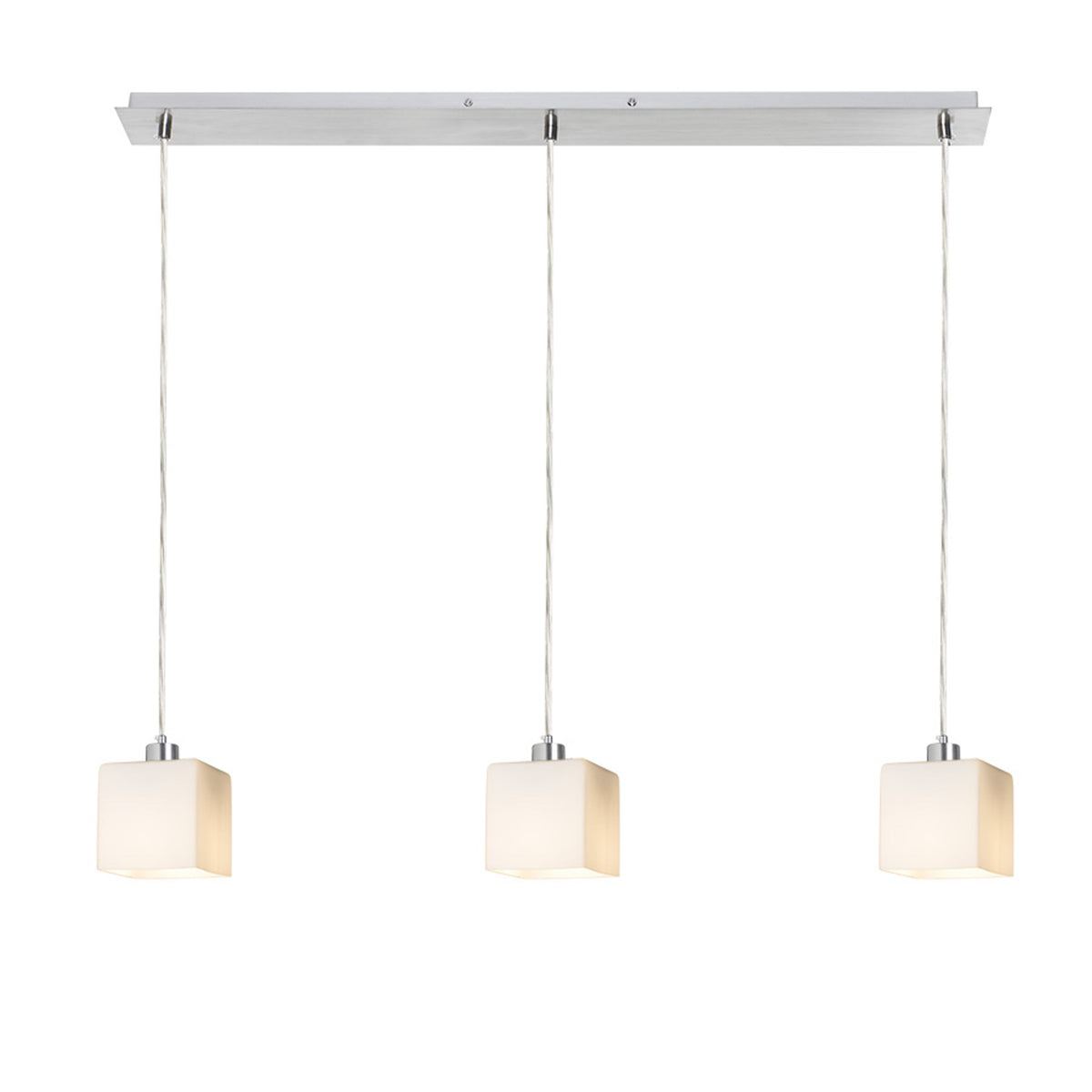 RENDL pendant lamp DADOS III 80 pendant  opal-colored glass/chrome 230V LED E27 3x11W R14022 2