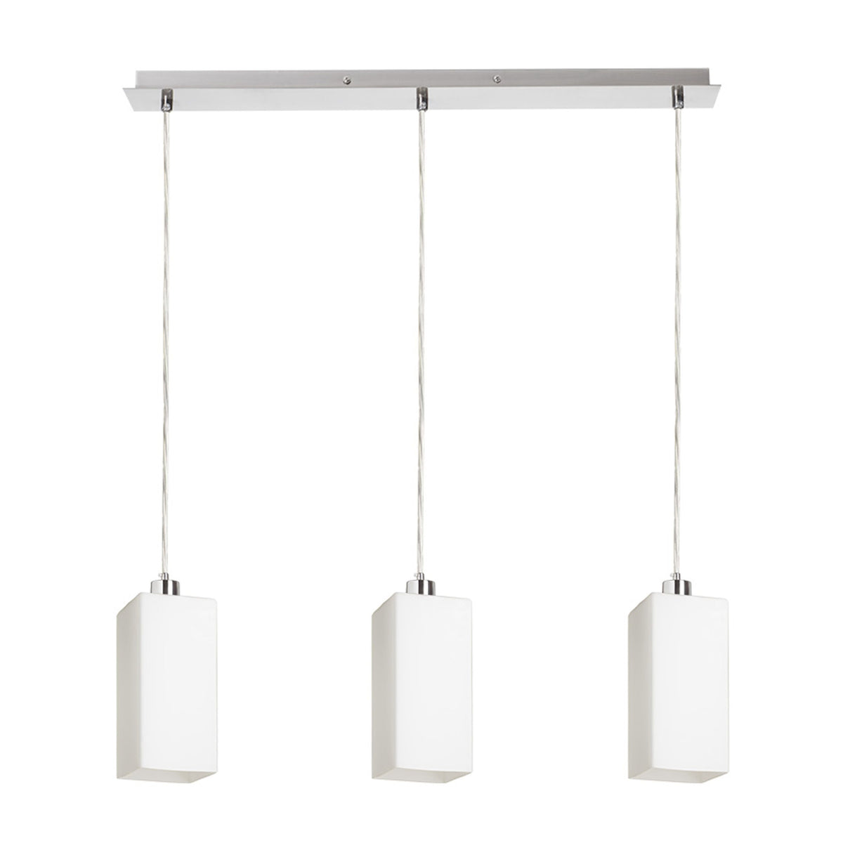 RENDL pendant lamp LIZ III 60 pendant  opal-colored glass/matt nickel 230V LED E27 3x15W R14023 1