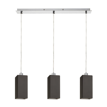 RENDL pendant lamp LIZ III 60 pendant black glass/chrome 230V LED E27 3x15W R14026 1