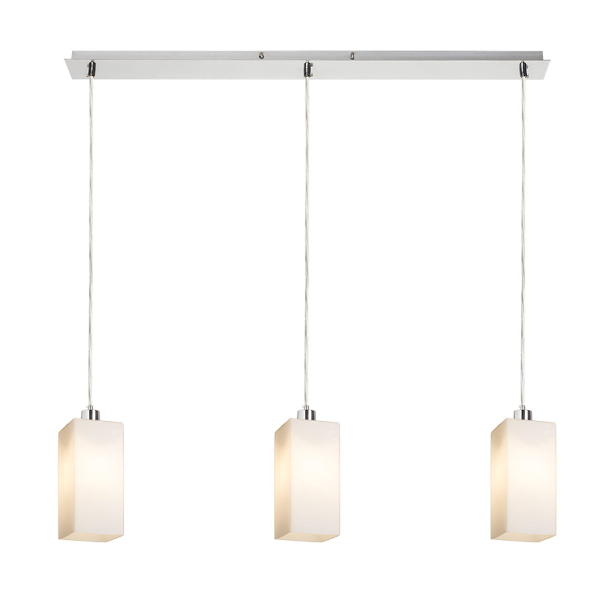 RENDL pendant lamp LIZ III 80 pendant  opal-colored glass/matt nickel 230V LED E27 3x15W R14027 2