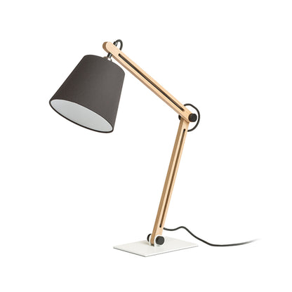 RENDL table lamp NIZZA table Polycotton black/wood 230V LED E14 7W R14032 3