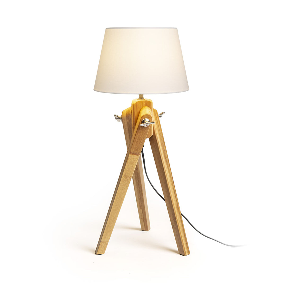 RENDL table lamp AMBITUS/ALVIS 24 table white bamboo 230V LED E27 11W R14040 2