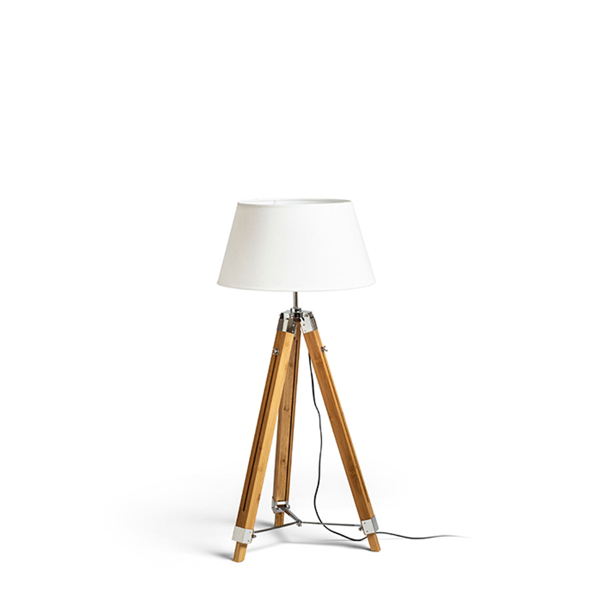 RENDL floor lamp ALVIS/AMBITUS 46 floor white bamboo/chrome 230V LED E27 15W R14044 3
