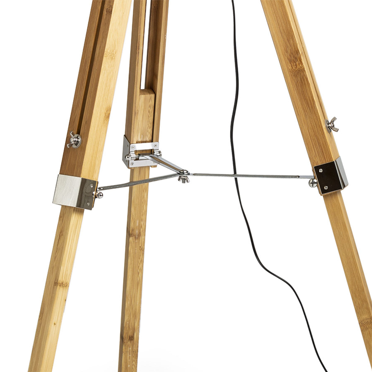 RENDL floor lamp ALVIS/ILUSION floor  chrome foil/bamboo 230V LED E27 15W R14045 3