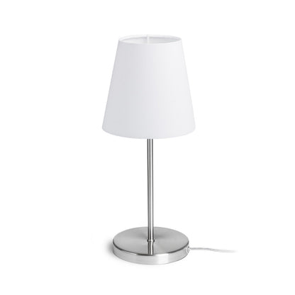 RENDL table lamp NYC/CONNY 15/15 table  Polycotton white/nickel 230V LED E27 11W R14048 2