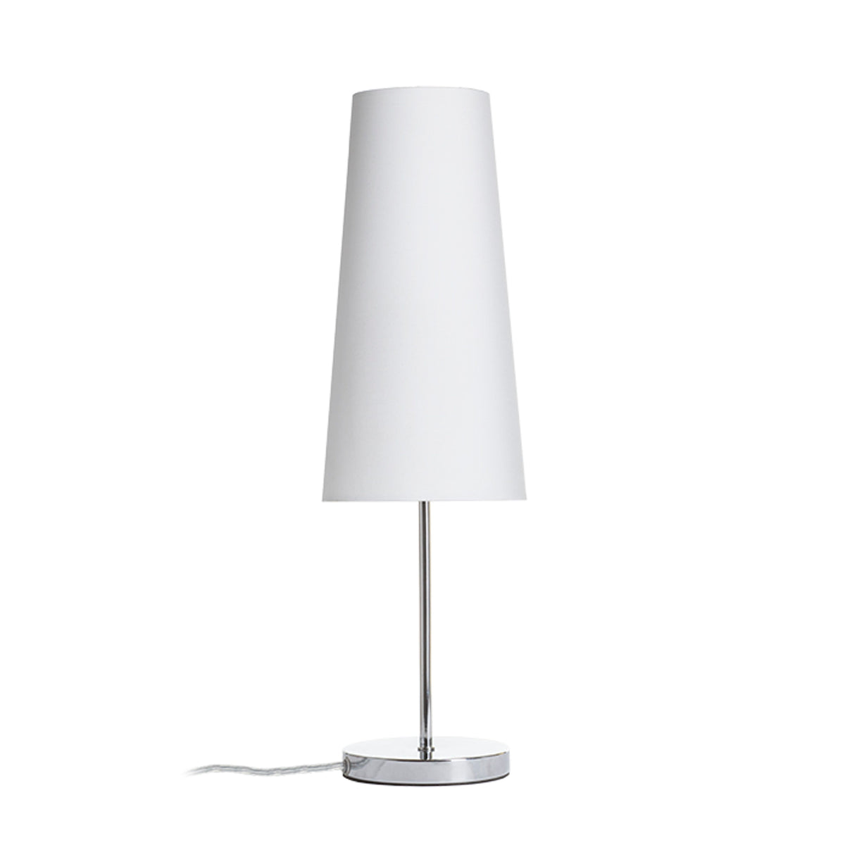 RENDL table lamp NYC/CONNY 15/30 table  Polycotton white/chrome 230V LED E27 11W R14049 1