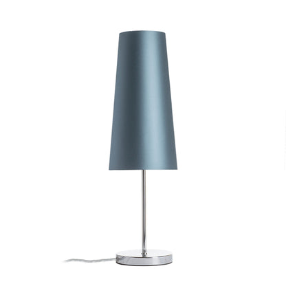 RENDL table lamp NYC/CONNY 15/30 table  Monaco petrol blue/silver PVC/chrome 230V LED E27 11W R14053 1