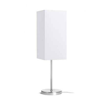 RENDL table lamp NYC/TEMPO 15/30 table  Polycotton white/nickel 230V LED E27 15W R14064 1