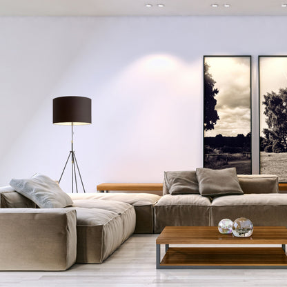 RENDL floor lamp LUTON/RON 55 floor  Polycotton black/black/metal 230V LED E27 15W R14068 2