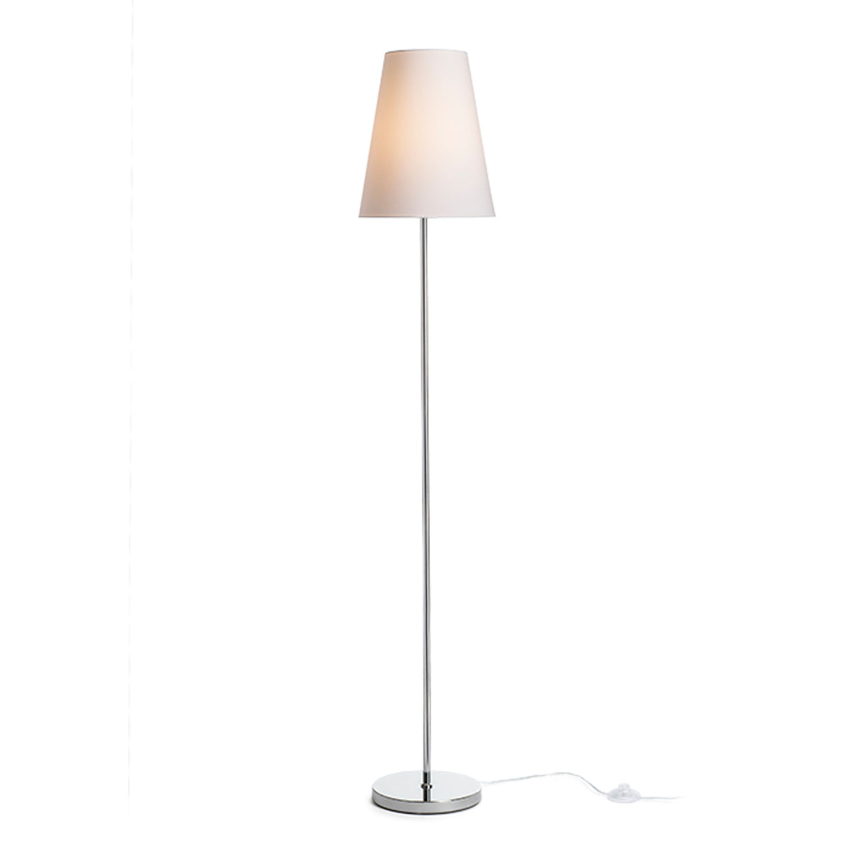 RENDL floor lamp NYC/CONNY 25 floor  Polycotton white/chrome 230V LED E27 15W R14074 2