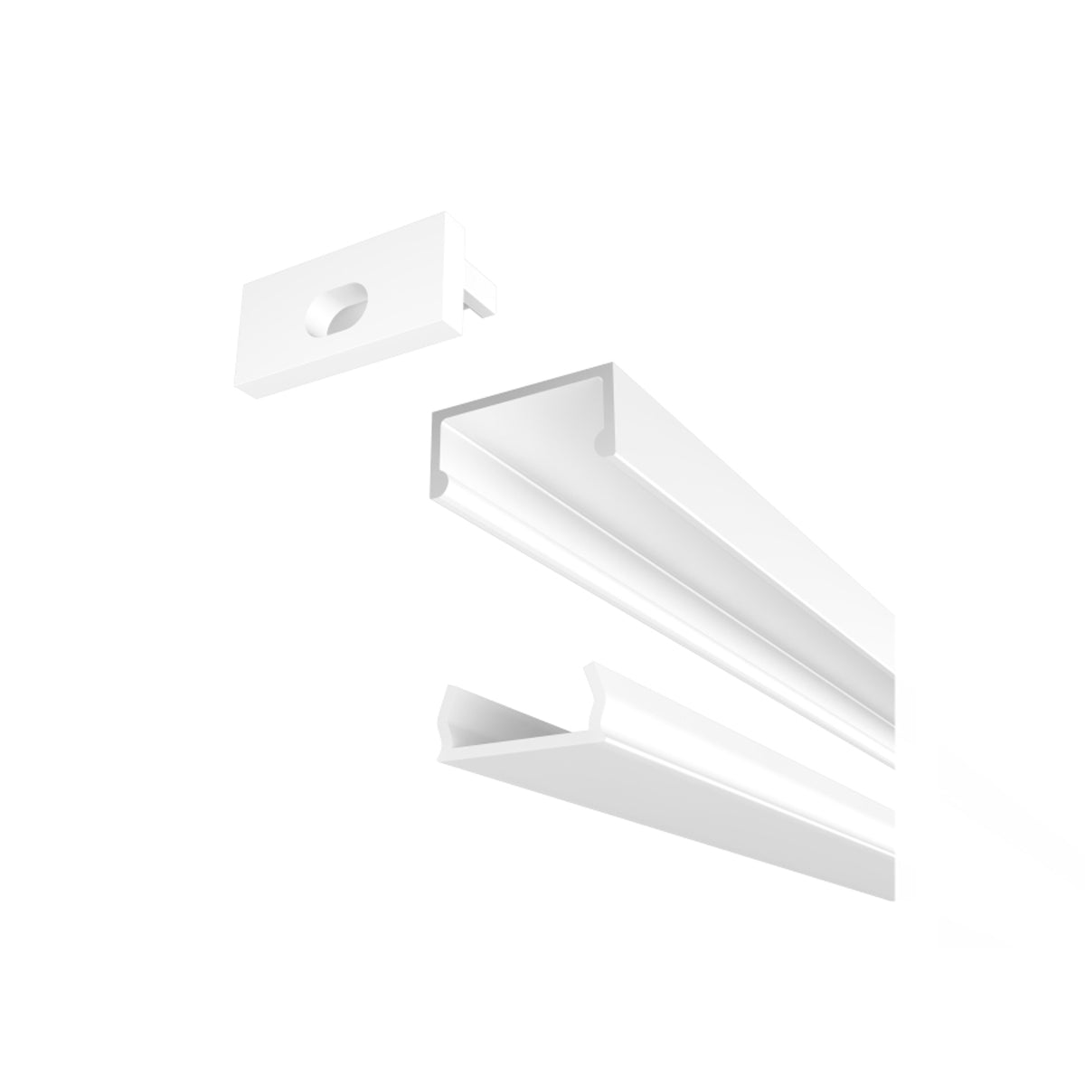 RENDL LED-strip LED PROFILE G surface mounted 1m white matte acrylic/aluminum  R14086 5