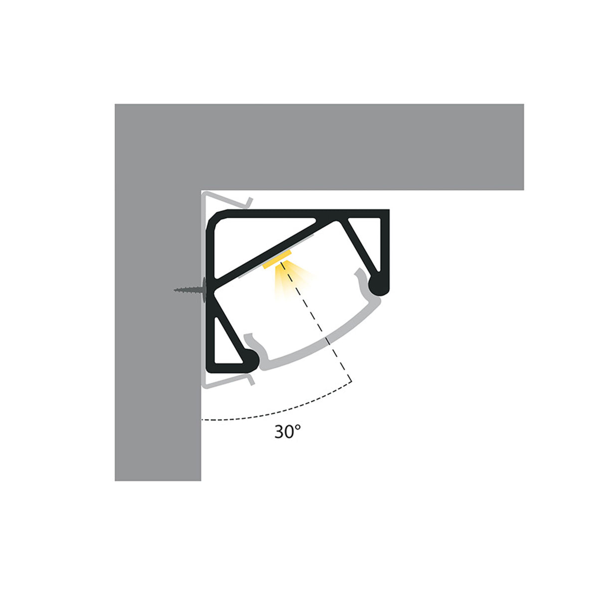 RENDL LED-strip LED PROFILE I 30/60 surface mounted 1m anodized aluminum/matte acrylic  R14092 3
