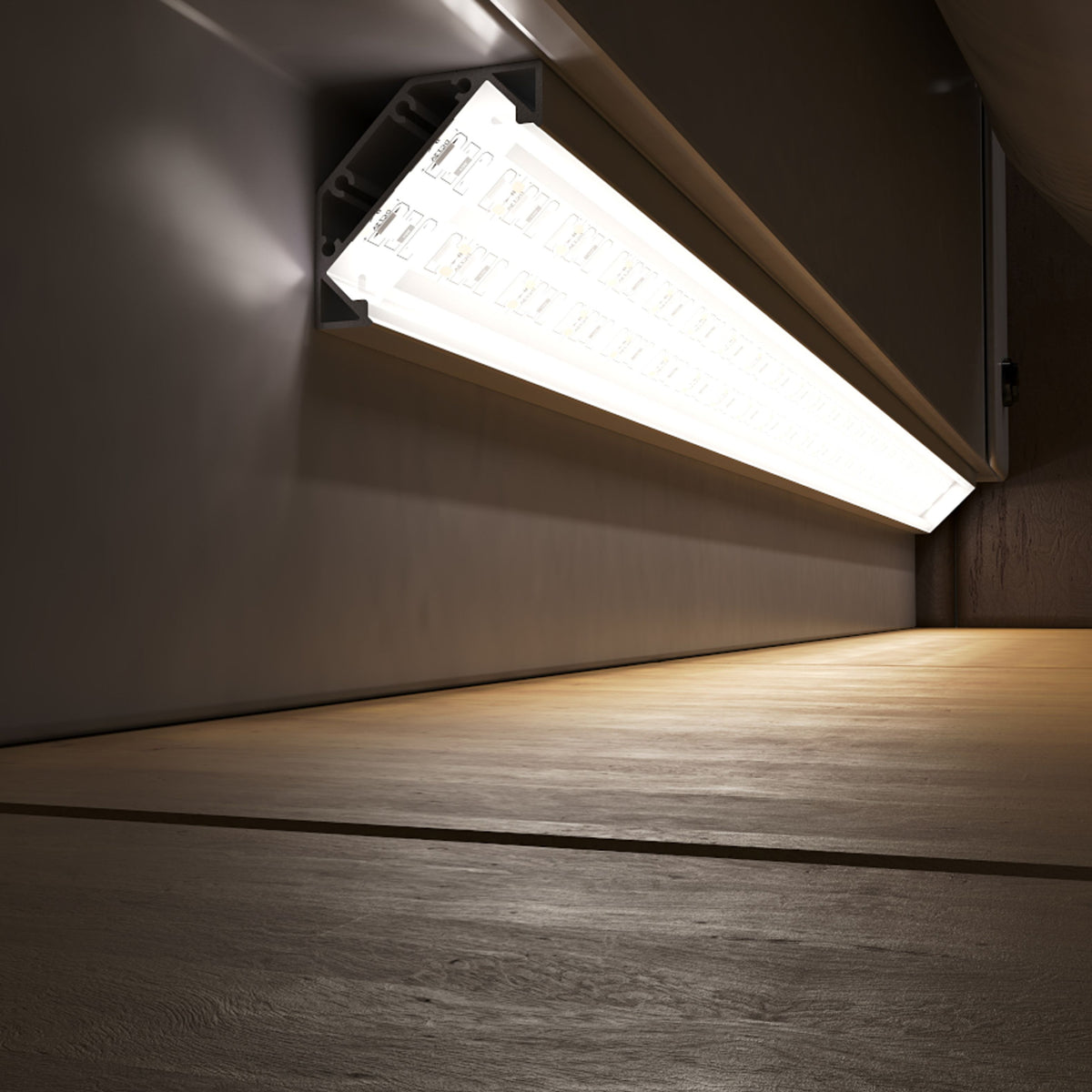 RENDL LED-strip LED PROFILE J surface mounted 1m white matte acrylic/aluminum  R14093 2