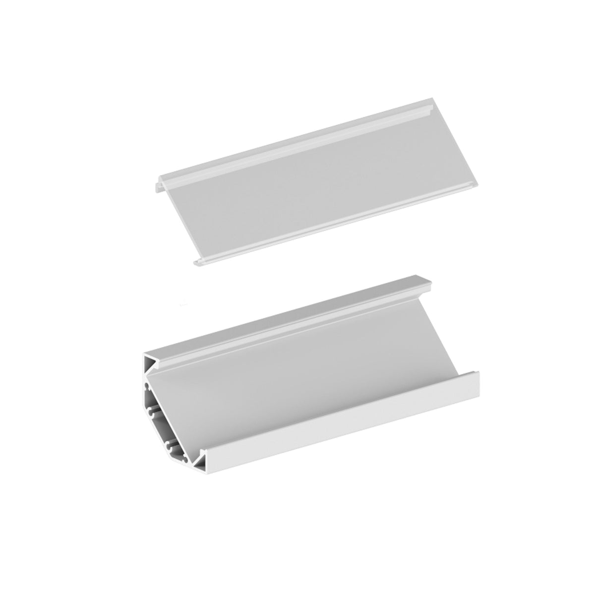RENDL LED-strip LED PROFILE J surface mounted 1m white matte acrylic/aluminum  R14093 6