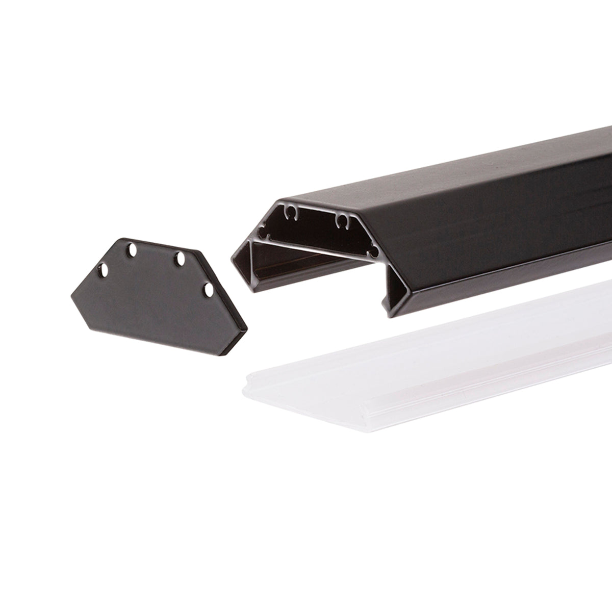 RENDL LED-strip LED PROFILE J surface mounted 1m black matte acrylic/aluminum  R14094 2