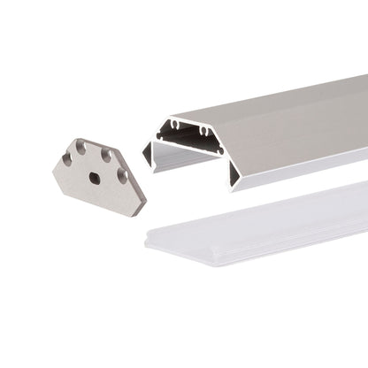 RENDL LED-strip LED PROFILE J surface mounted 1m anodized aluminum/matte acrylic  R14095 2