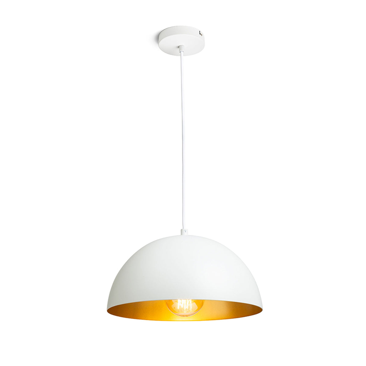 RENDL pendant lamp GLADYS 30 pendant white/gold  230V LED E27 15W R14108 2
