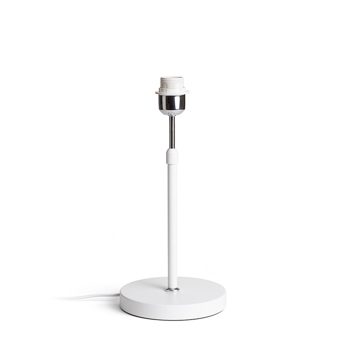 RENDL shades, shade bases, pendent sets EMMETT table base white chrome 230V LED E27 15W R14115 1