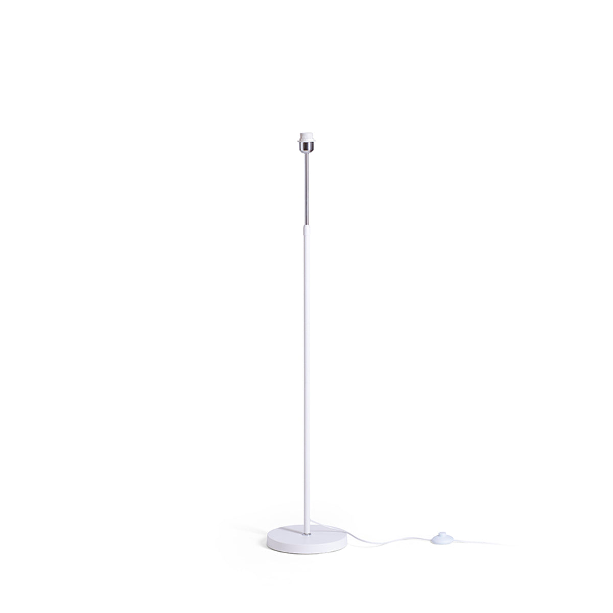 RENDL shades, shade bases, pendent sets EMMETT floor base white chrome 230V LED E27 15W R14117 1