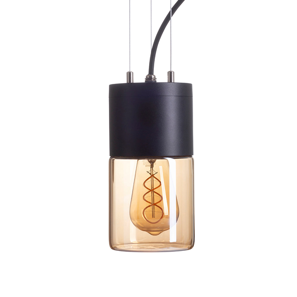 RENDL outdoor lamp QUINN pendant black amber-colored glass 230V LED E27 11W IP54 R14130 10