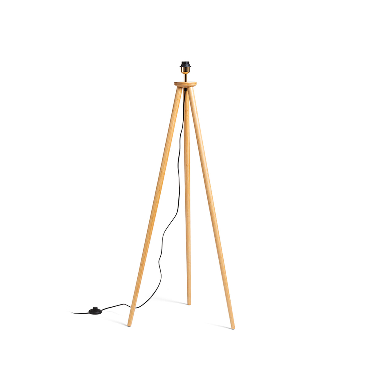 RENDL shades, shade bases, pendent sets BASCO floor base bamboo 230V LED E27 15W R14147 1