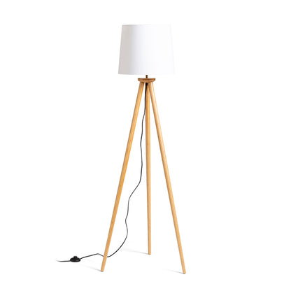 RENDL shades, shade bases, pendent sets BASCO floor base bamboo 230V LED E27 15W R14147 3