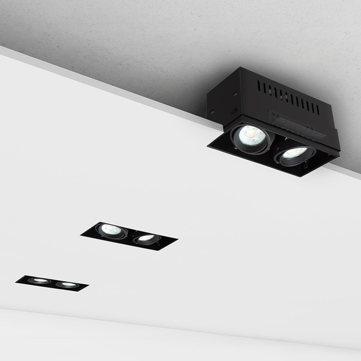 RENDL recessed light ELECTRA II GU10 frameless black 230V LED GU10 8W R14168 3