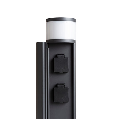 RENDL outdoor lamp JEAN 50 bollard with power sockets anthracite grey  230V LED G9 5W IP54 R14173 7