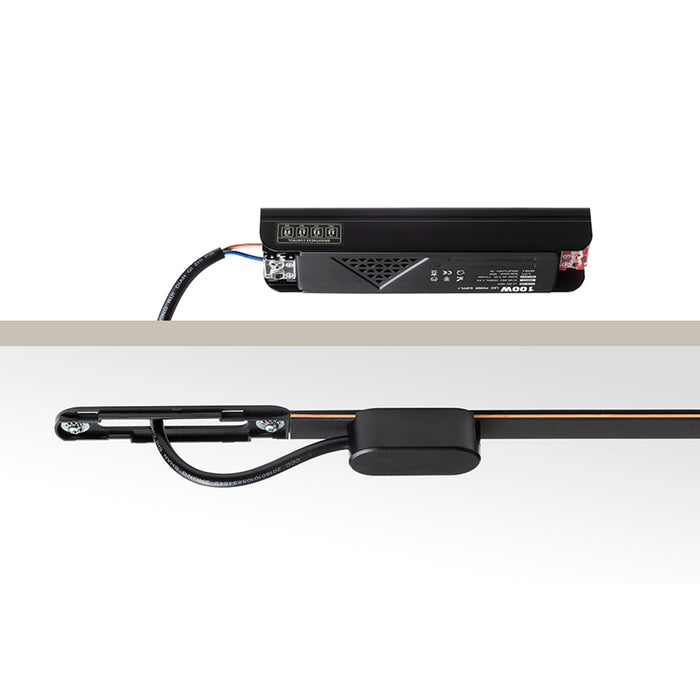 RENDL Ultra-thin track system VEGA feed-in black 24=  R14176 2