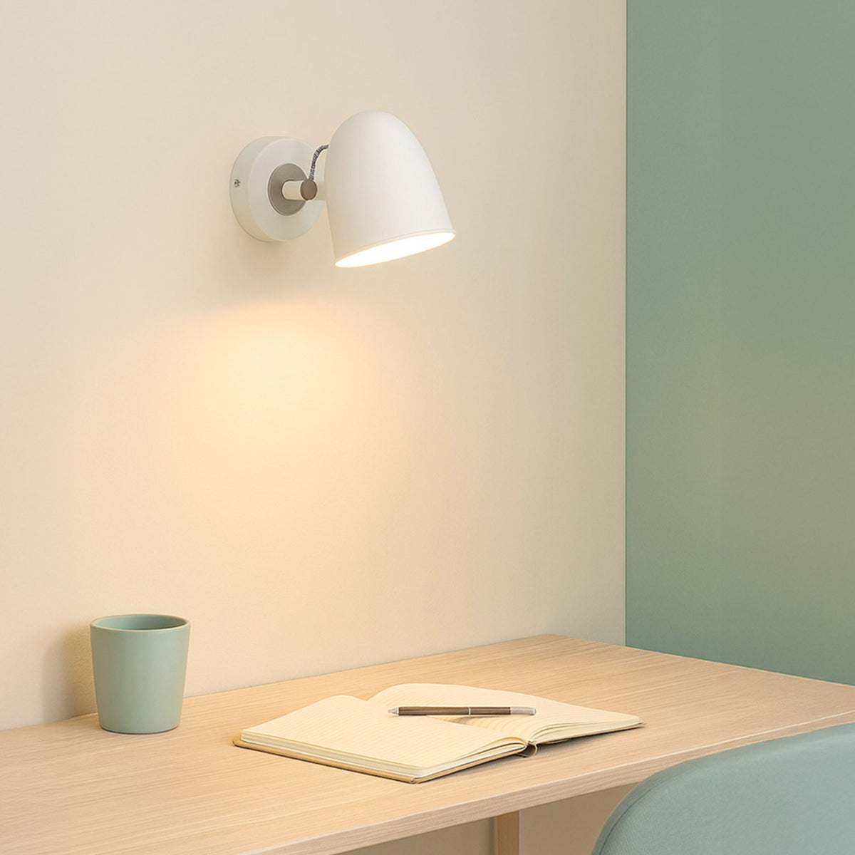 RENDL spotlight DANNY wall white matt nickel 230V LED E14 5W R14185 3