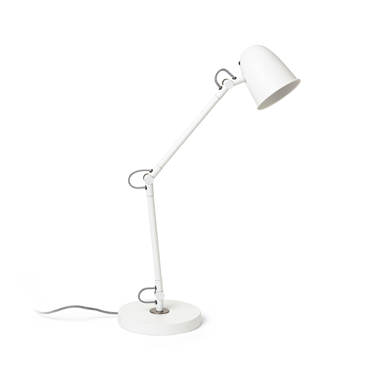 RENDL table lamp DANNY table white matt nickel 230V LED E14 5W R14187 8