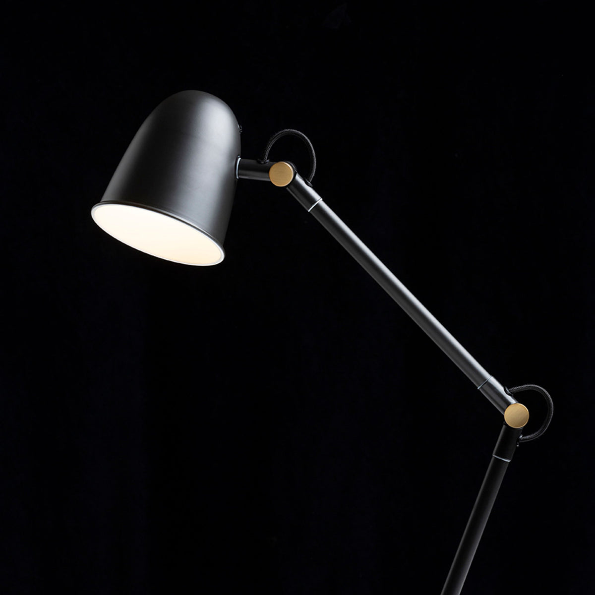 RENDL table lamp DANNY table black brass 230V LED E14 5W R14188 2