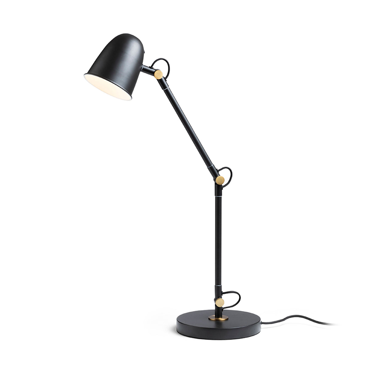 RENDL table lamp DANNY table black brass 230V LED E14 5W R14188 8