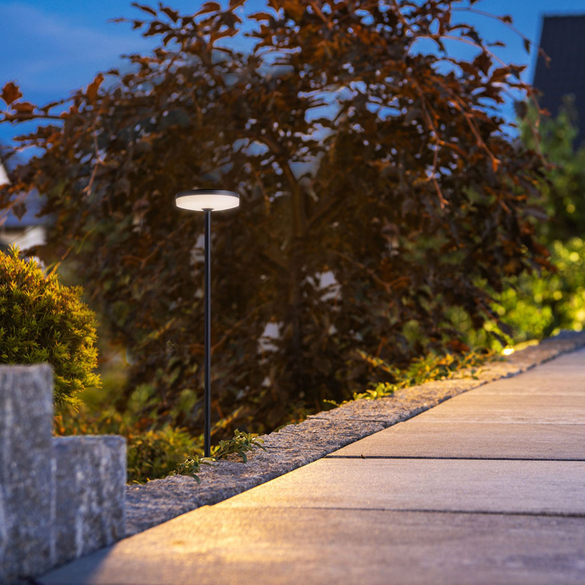 RENDL outdoor lamp SEMPLICE 80 floor / on spike black matte acrylic 230V LED 12W IP54  3000K R14195 8