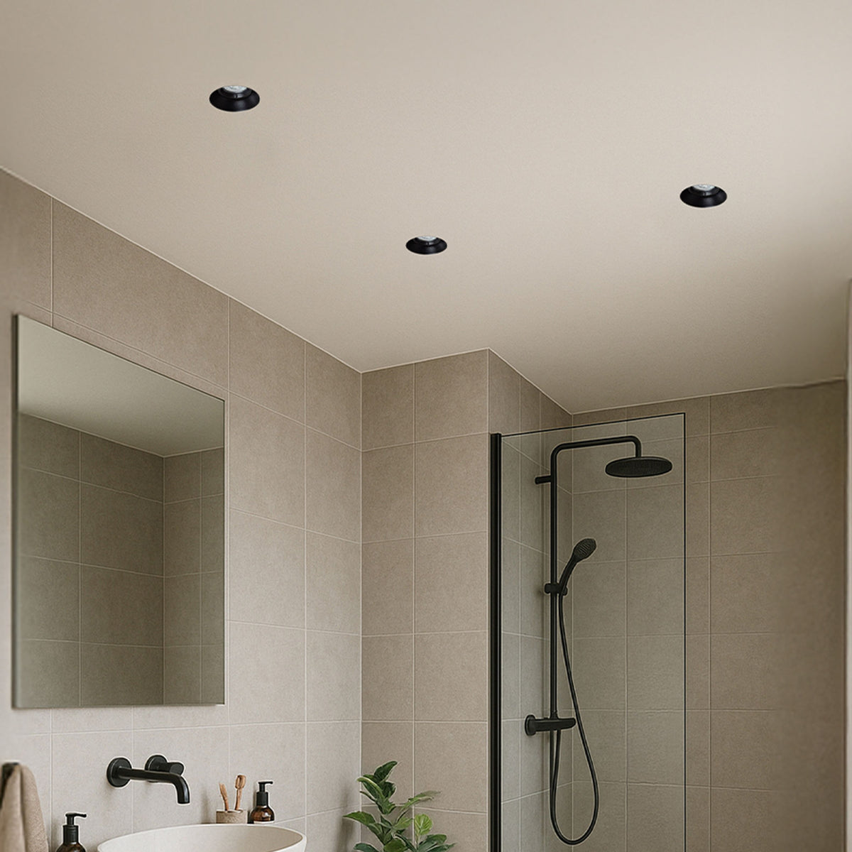 RENDL recessed light IPSO R IP65 recessed black 230V LED GU10 9W IP65 R14228 3