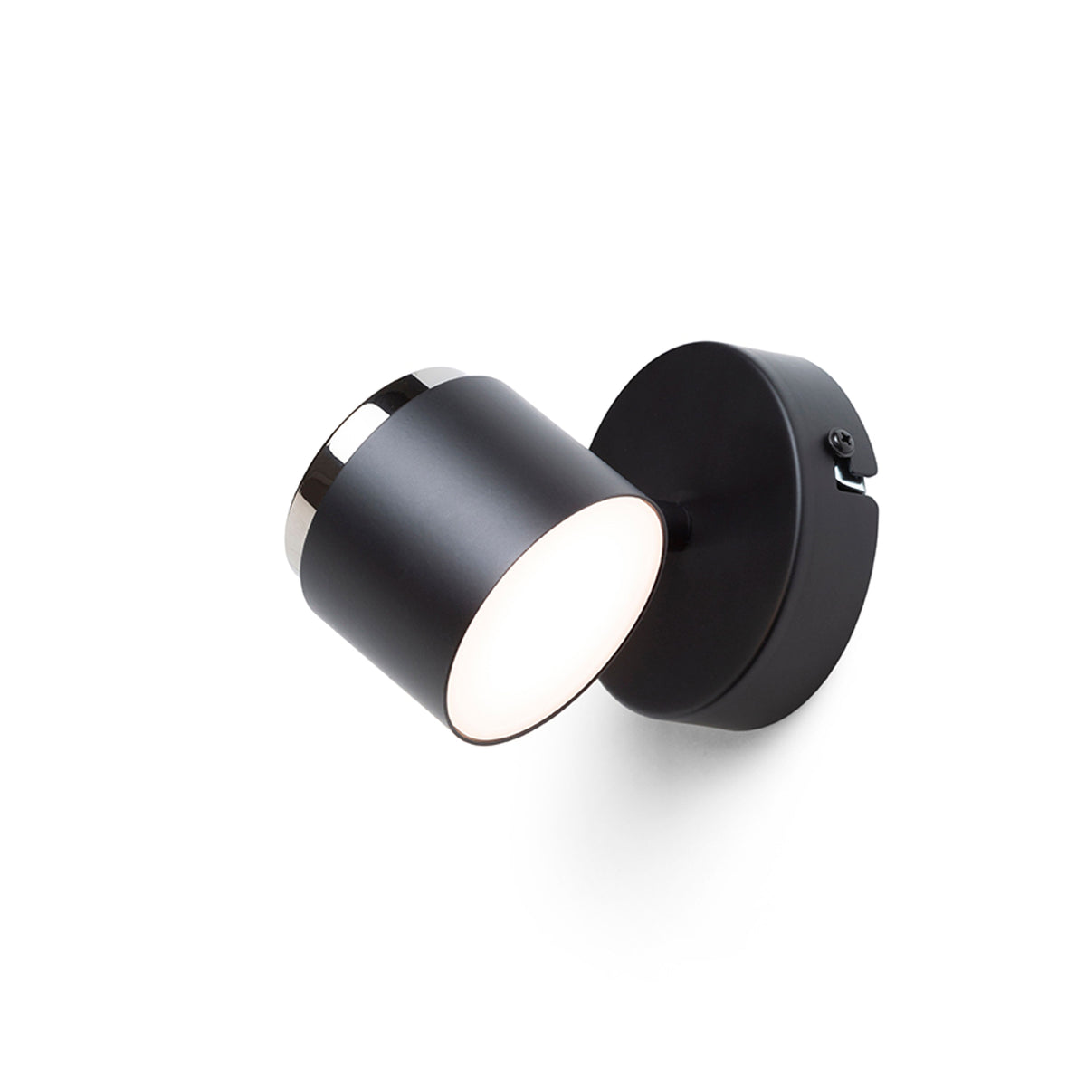 RENDL spotlight NOVA I wall black chrome/frosted acrylic 230V LED 4.2W 3000K R14273 2