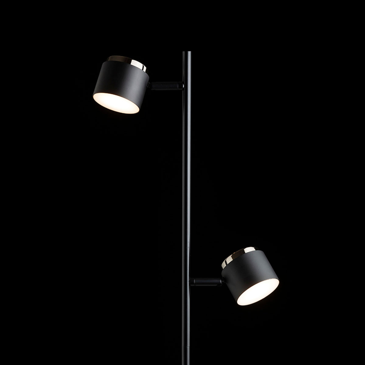 RENDL floor lamp NOVA II floor black chrome/frosted acrylic 230V LED 2x3.5W 3000K R14277 5