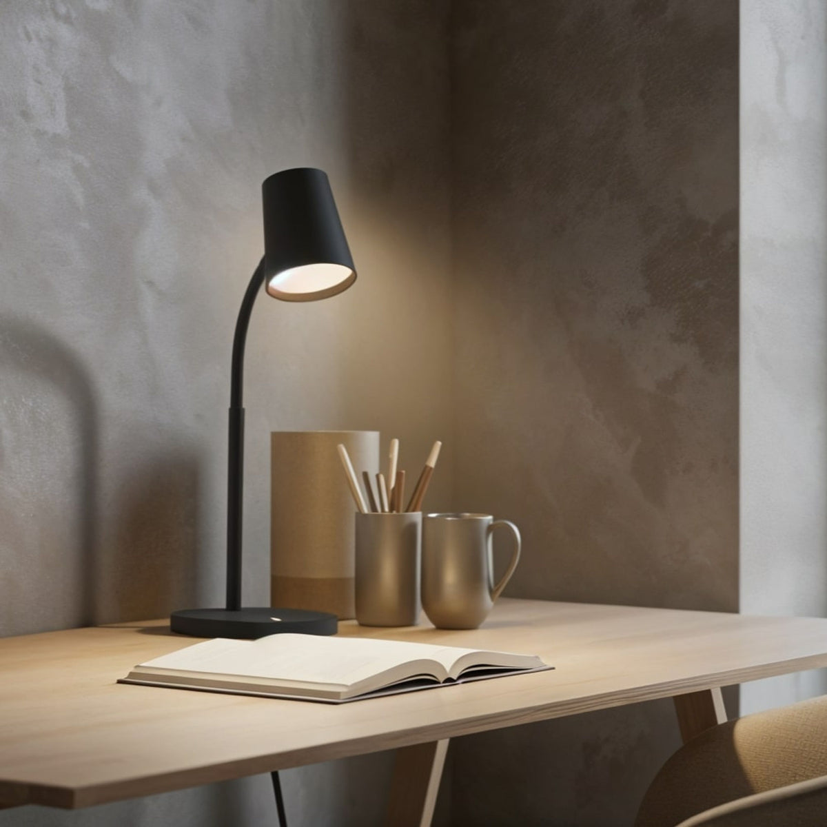 RENDL table lamp VERINA table black  230V LED 4.5W 100°  3000K R14285 3