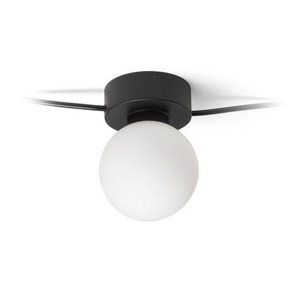 RENDL surface mounted lamp VELA V ceiling black opal-colored glass 230V LED G9 5x6W R14387 5