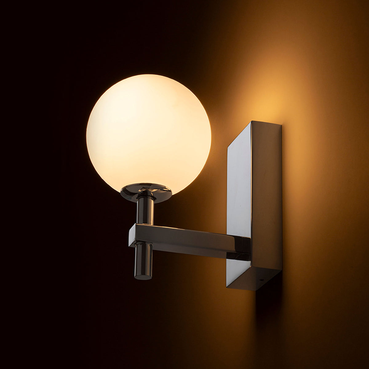 RENDL wall lamp PEGGY wall chrome/opal-colored glass 230V LED G9 6W IP44 R14388 7