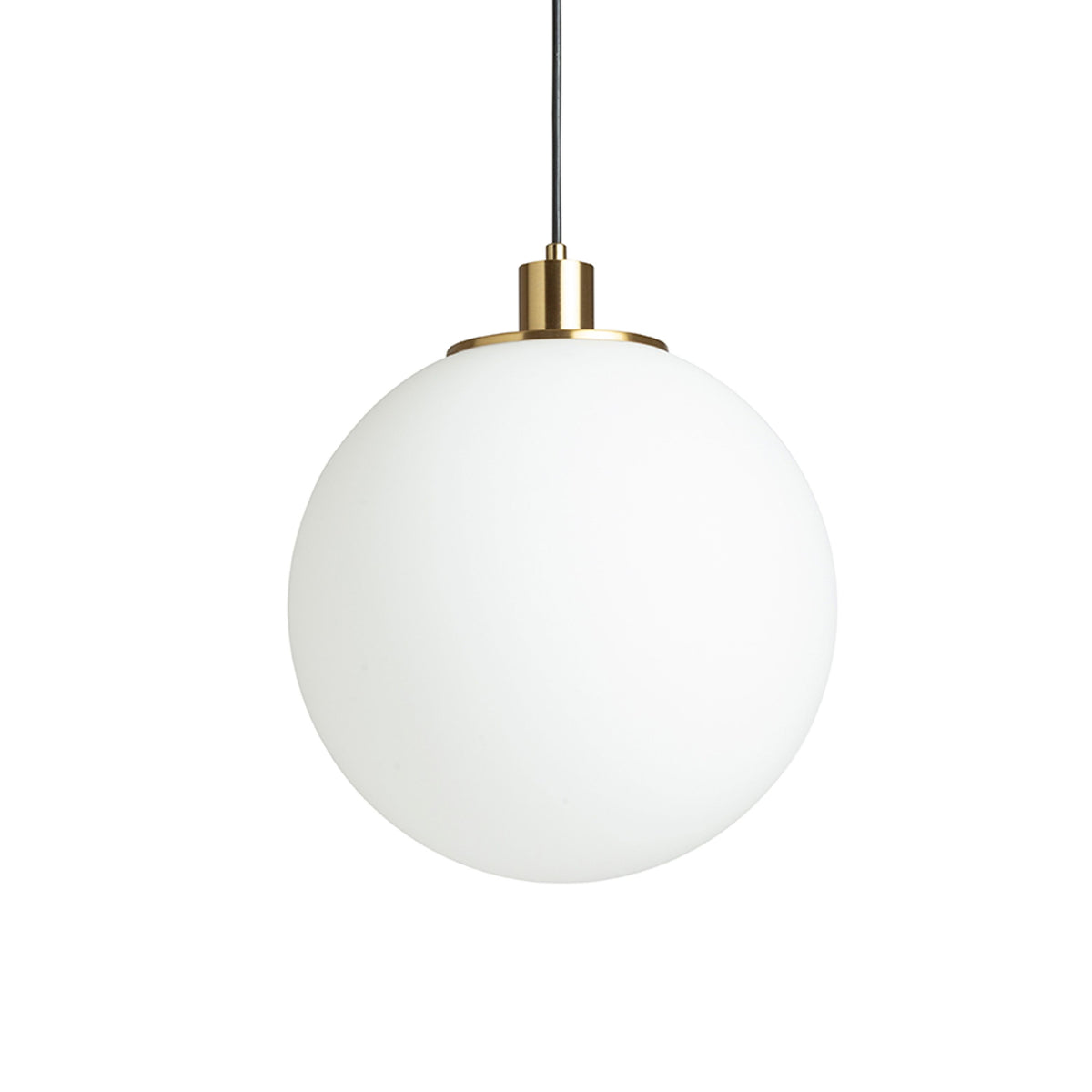 RENDL pendant lamp BOULDER 30 pendant opal-colored glass/brushed brass 230V LED E27 15W R14394 3