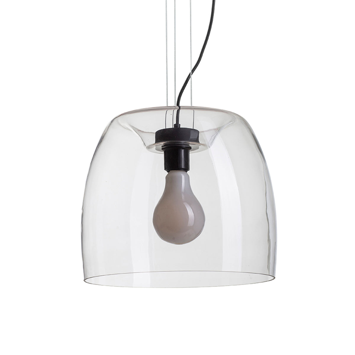 RENDL pendant lamp ORLANDO 35 pendant clear glass/black 230V LED E27 24W R14395 6