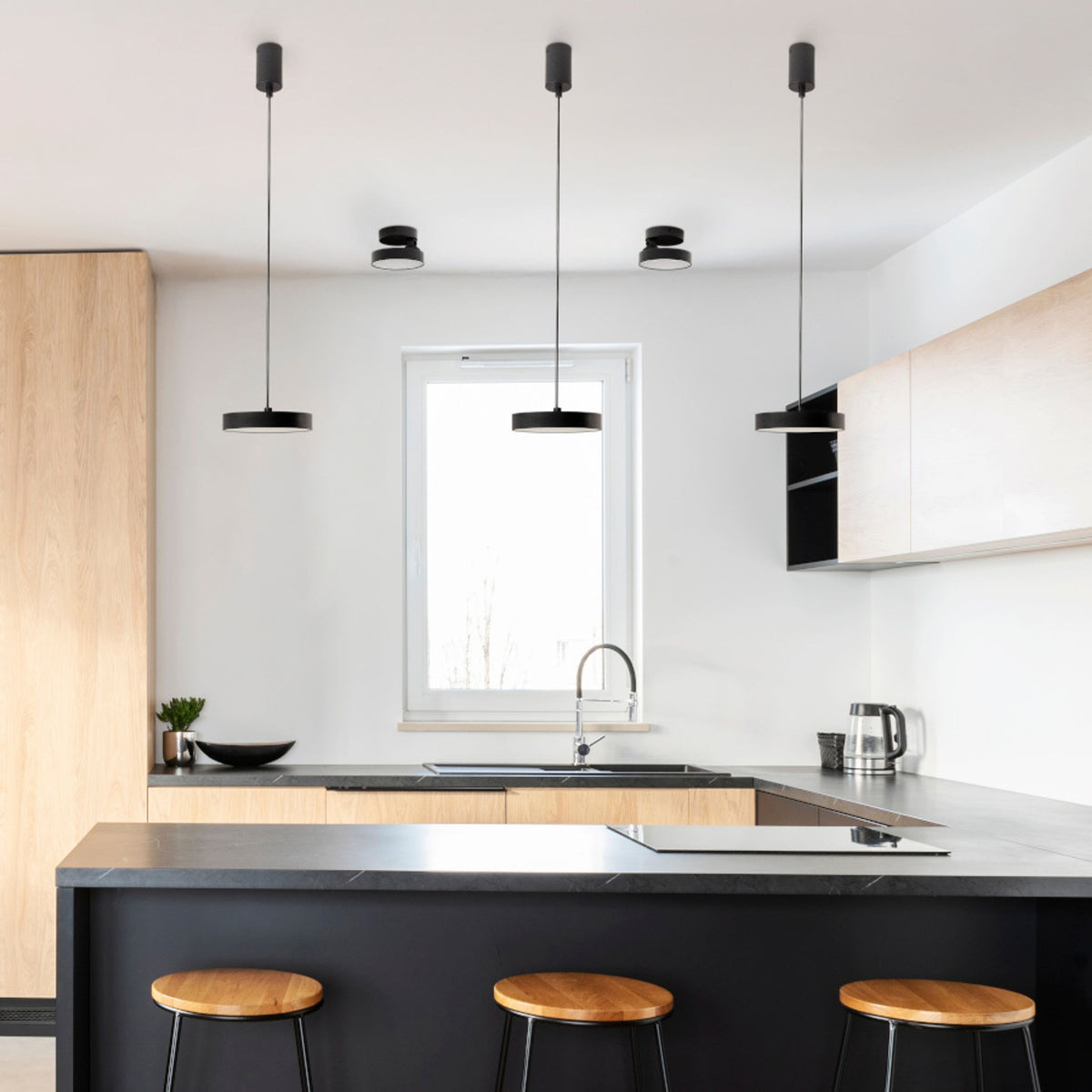 RENDL pendant lamp ARETHA I pendant black  230V LED 12W  3000K R14423 3