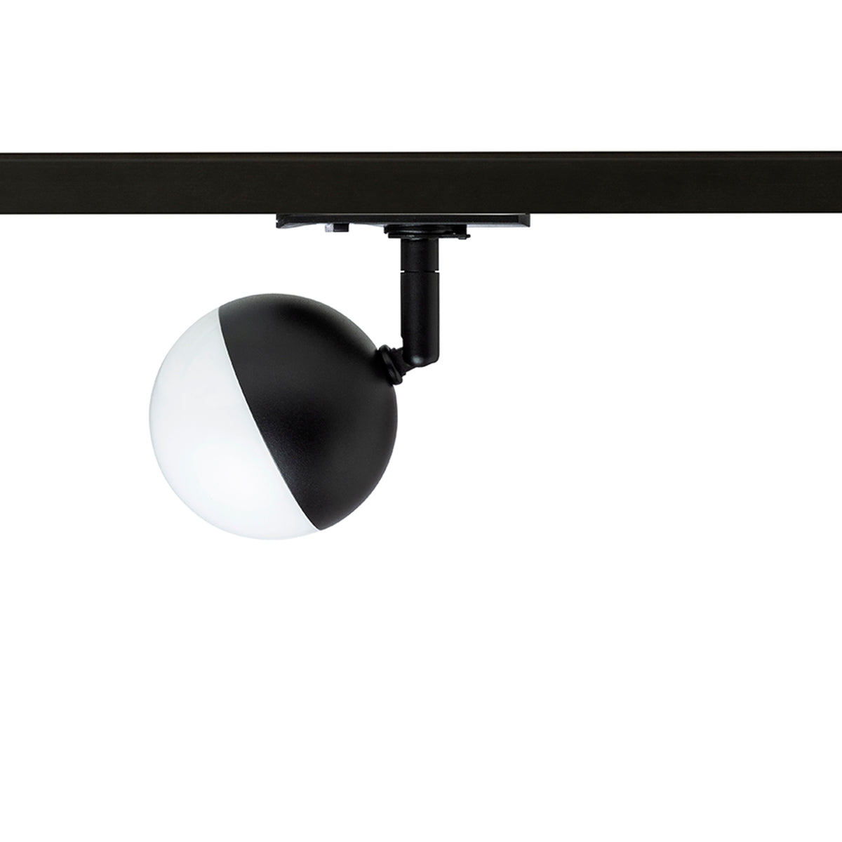 RENDL 1-circuit track system LYRA for 1-circuit tracks black frosted acrylic 230V LED 5W  3000K R14427 1