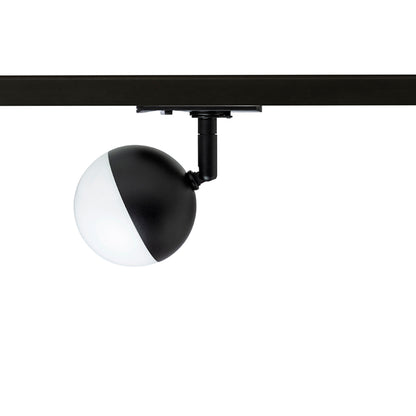 RENDL 1-circuit track system LYRA for 1-circuit tracks black frosted acrylic 230V LED 5W  3000K R14427 1